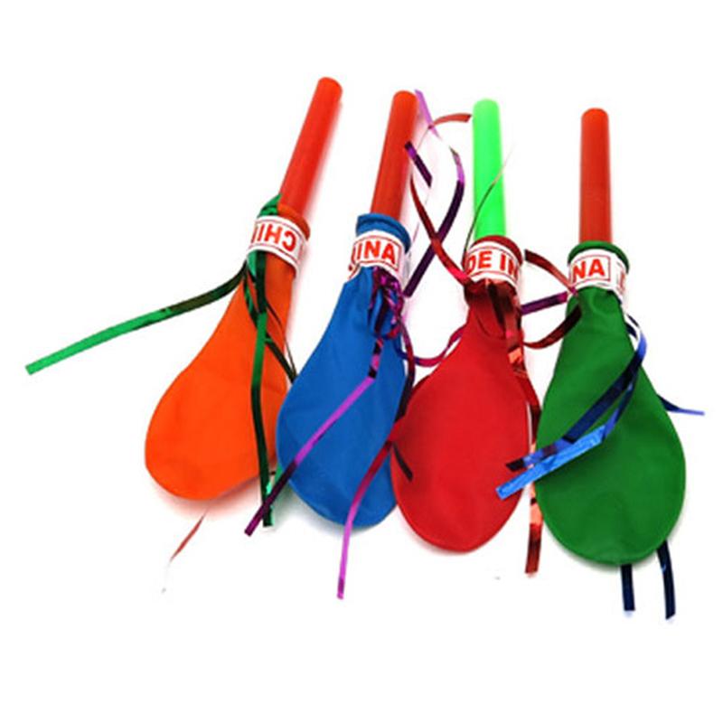 50 ks Barevné Blowouts Whistle Foukání draka s balónkem pro děti k narozeninám