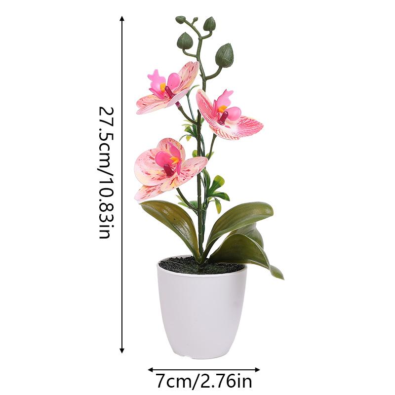 Bonsai Artificial Butterfly Orchid Silk Flower Potted Fake Plants For Home Garden Decoration Office Room Table Ornaments Wedding