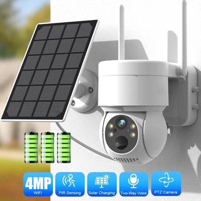 ICSEE WIFI Наблюдение Солнечная PTZ-камера Красочное ночное видение Двухстороннее аудио PIR Обнаружение на открытом воздухе IP66 Водонепроницаемая солнечная энергия Безопасности IP-камера
