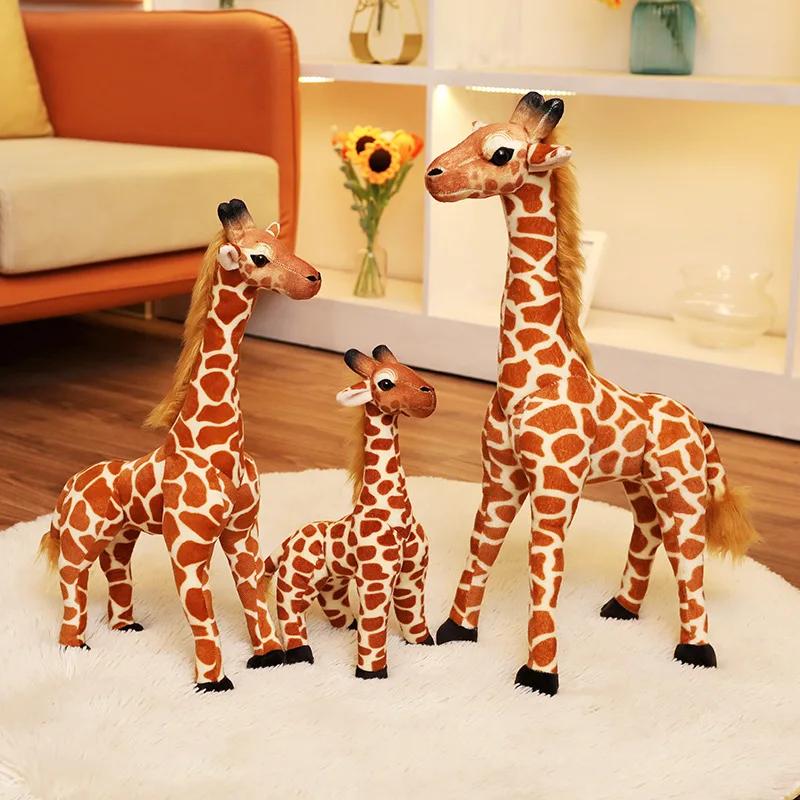 Neue realistische Giraffe Plüschtiere Hochwertige gefüllte echte Tiere Puppen weich Kinder Kinder Baby Geburtstagsgeschenk Zimmer Dekor