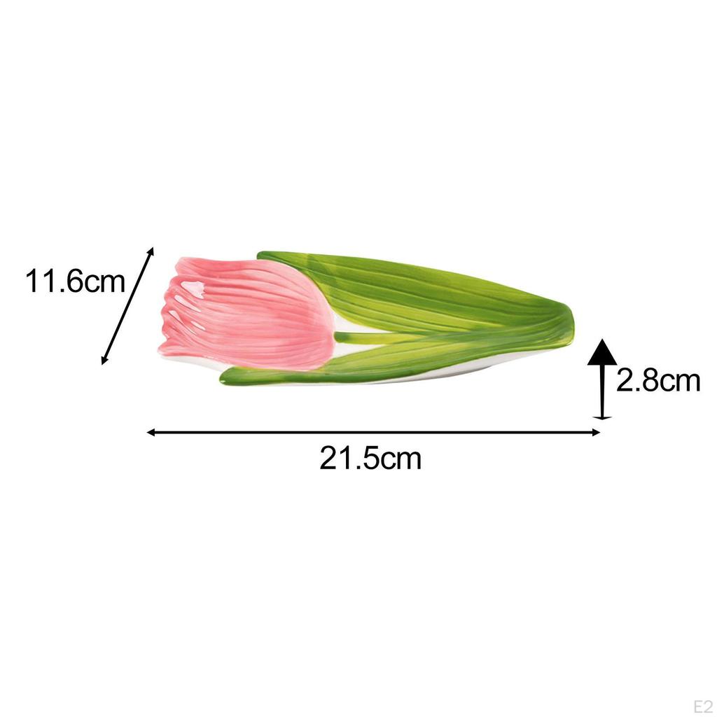 Serving Platter Fruit Bowl Flower Shape Ceramic Barbecue Dish Trinket Tea Tray for Wedding Gift