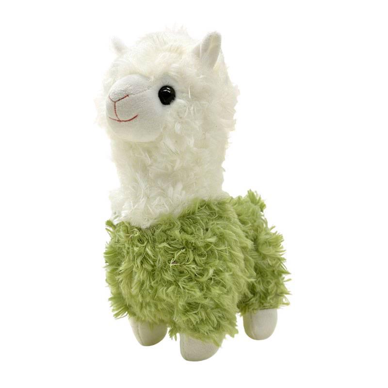 Three-Color Alpaca Plush Toy: Cute Cartoon Wool Doll for Claw Machines, Zodiac Sheep Design.