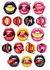 18pcs Creative Cute Self-made Retro Daily Lips/lips for Eating Scrapbooking Stickers /decorative Sticker /DIY Craft Photo Albums