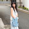 Snack eco crossbag_Paisley blue