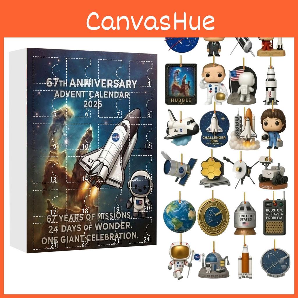 Farm Series Weltraum-Thema Weihnachts-Adventskalender Blind Box 24-Tage-Countdown