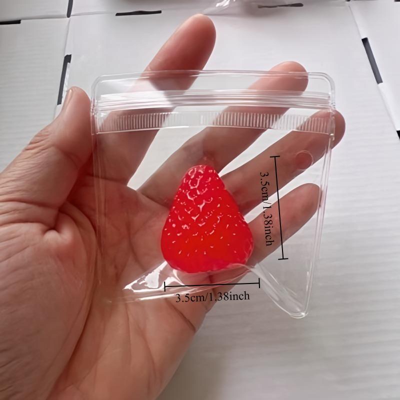 Squishy Strawberry Fidgeting Plaything Super Plush Transparent Fruit Press Toy Slow Rise Sensory Anti-Stress Toy For Adult X-Mas Gift