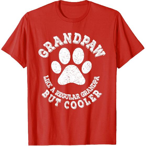 Grandpaw Dog Grandpa Grandfather Funny Vintage Grand Paw Men T-Shirt