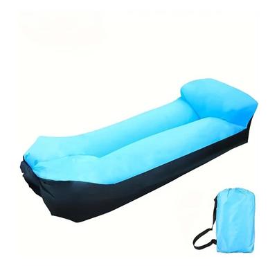 Tragbarer aufblasbarer Liegestuhl mit Kissen Wasserdichtes Sofa für Camping Strand & Festivals Einfache Montage mit Tasche 240*70cm