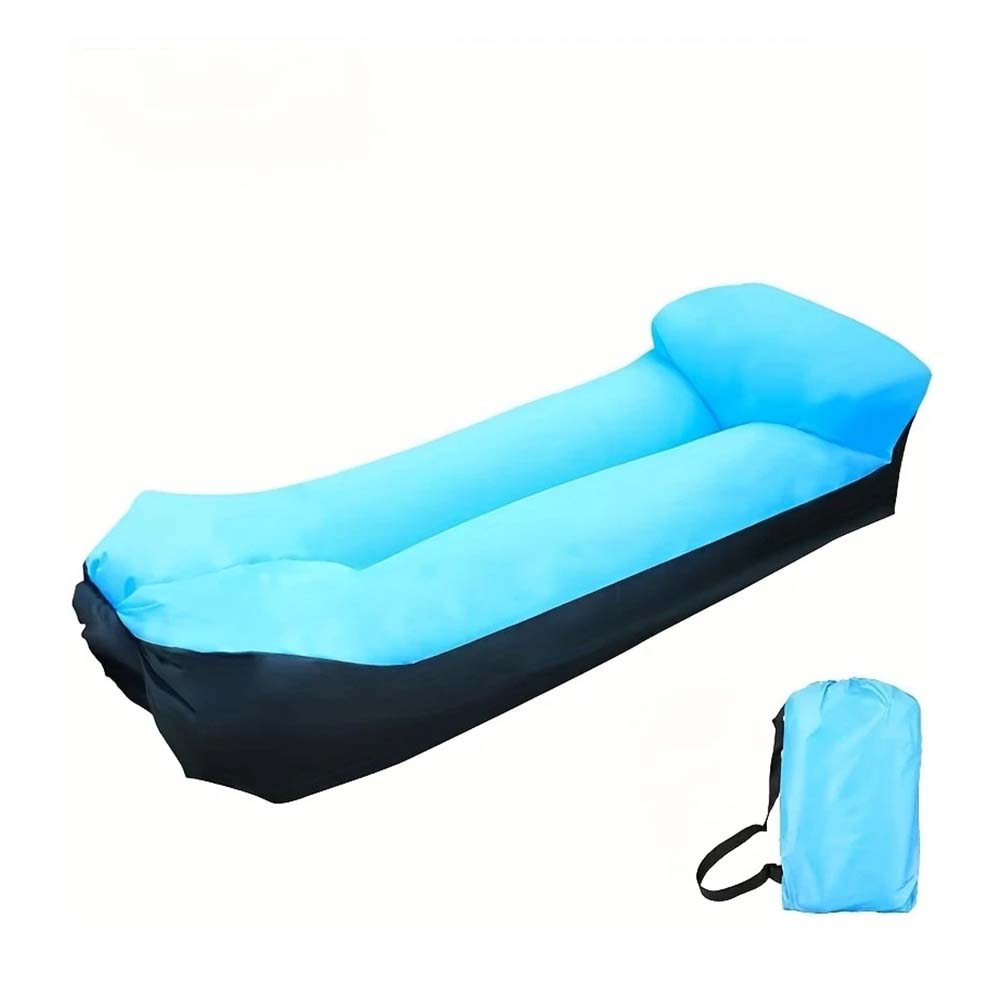 Tragbarer aufblasbarer Liegestuhl mit Kissen Wasserdichtes Sofa für Camping Strand & Festivals Einfache Montage mit Tasche 240*70cm