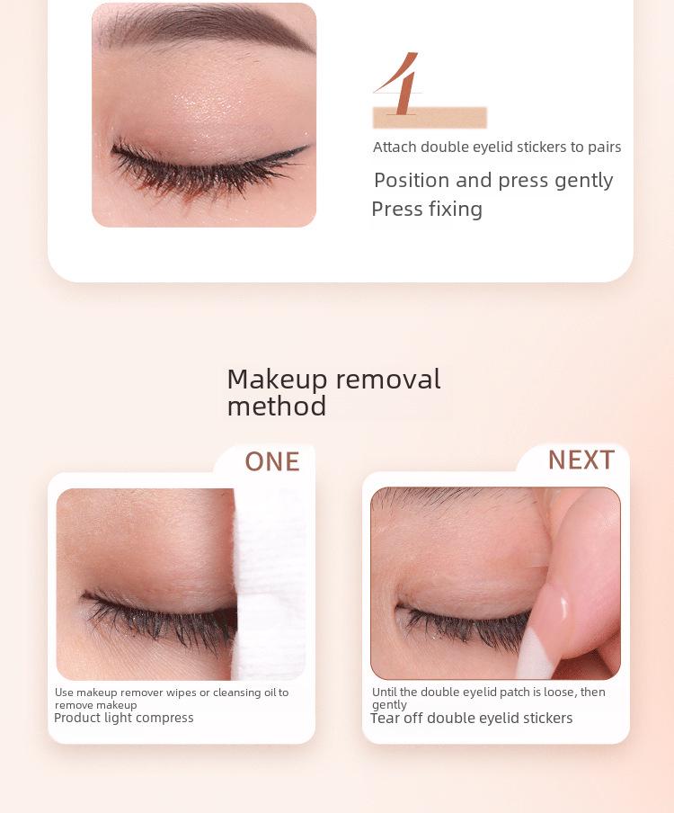 AKF Invisible Double Eyelid Stickers for Women with Natural Shaping, Ideal for Swollen Eyelids, in a Mirror Box.