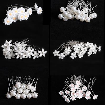 Herramientas Pinza para el Cabello de Mujer Joyería para el Cabello de Novia Pasadores de Boda Pinza para el Cabello con Pedrería Pasador de Perla en Forma de U