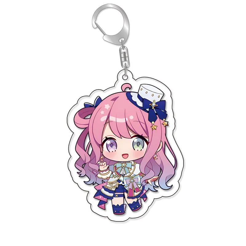 Lovelive Vtuber Nakiri Ayame Shirakami Fubuki Minato Aqua Gawr Gura Cute Cartoon Keychain Kawaii Keyring Bag Parts & Trendy Gift