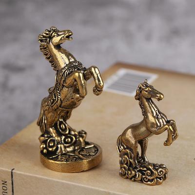 Chinese Zodiac Horse Statue Bronze Horse Desktop Decoration Living Room Tea Table Sculpture Metal Craft Home Decorations