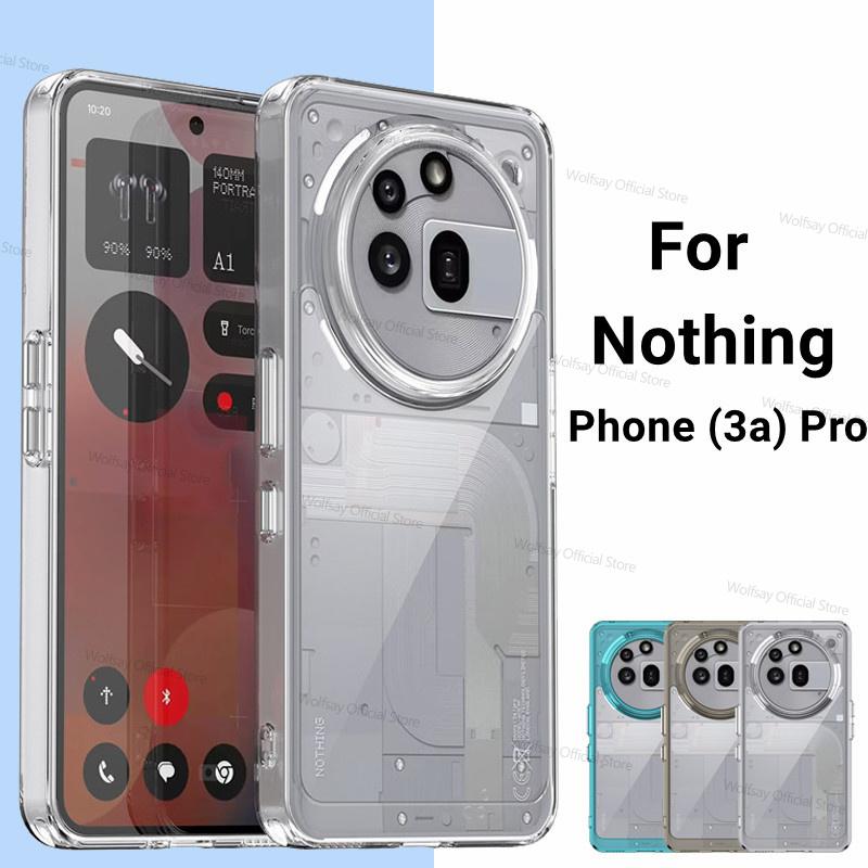 For Nothing Phone 3a Pro Case Nothing Phone 3a Pro Cover Clear PC + TPU Shockproof Slicone Protective Cover Nothing Phone 3a Pro