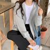 Chic Zip-up Hoodies Female Casual Street Loose Thin Sweatshirt Pocket Hooded Women Cardigans
