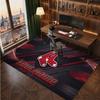 Boston Red Sox Personalisierter Kristall-Samt-Teppich, Benutzerdefinierter Name Text Weicher Anti-Rutsch-Teppich für Wohnzimmer Schlafzimmer