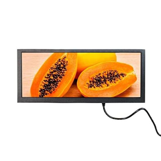 

VSDISPLAY inch monitor resolution 1920x720 600 brightness 60hz IPS wide viewing angle HD USB VGA signal video 12.3 чорний