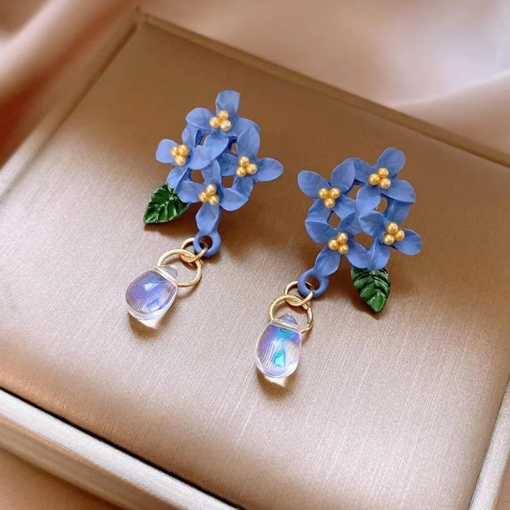 Chinese Style Orchid Earrings Sweet Pendant Earrings Ethnic Style Flower Earrings  Casual Wear