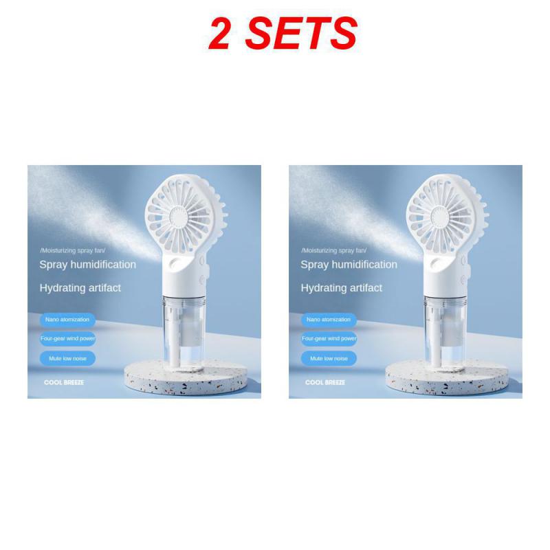 Mini Handheld Small Fan Humidification Hydrating Spray Humidification Small Camping Fan Usb Charging Portable Fan Fan Spray Fan