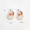 Santa Claus Letters Tree Sunflower Colorful Wooden Drop Dangle Earrings Cartoon Christmas for Women Gift Jewelry Xmas Party Snowflakes Star Wood