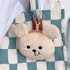 Super Adorable Plush Bear Coin Purse 3D Cartoon Storage Bag Outdoor Travel Girls Wallet Earphone Date-cable Zipper Bag