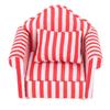 3Pcs   Sofa Set Pine Cloth Double Sofa 2 Single Sofa Light Color Strip  ature Sofa for 1:12 Doll House