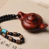Sandalwood Mini Teapot Ornament: Portable Cultural Craft