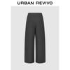 UR2025 Women's Winter Casual Grey Wide-Leg Pants