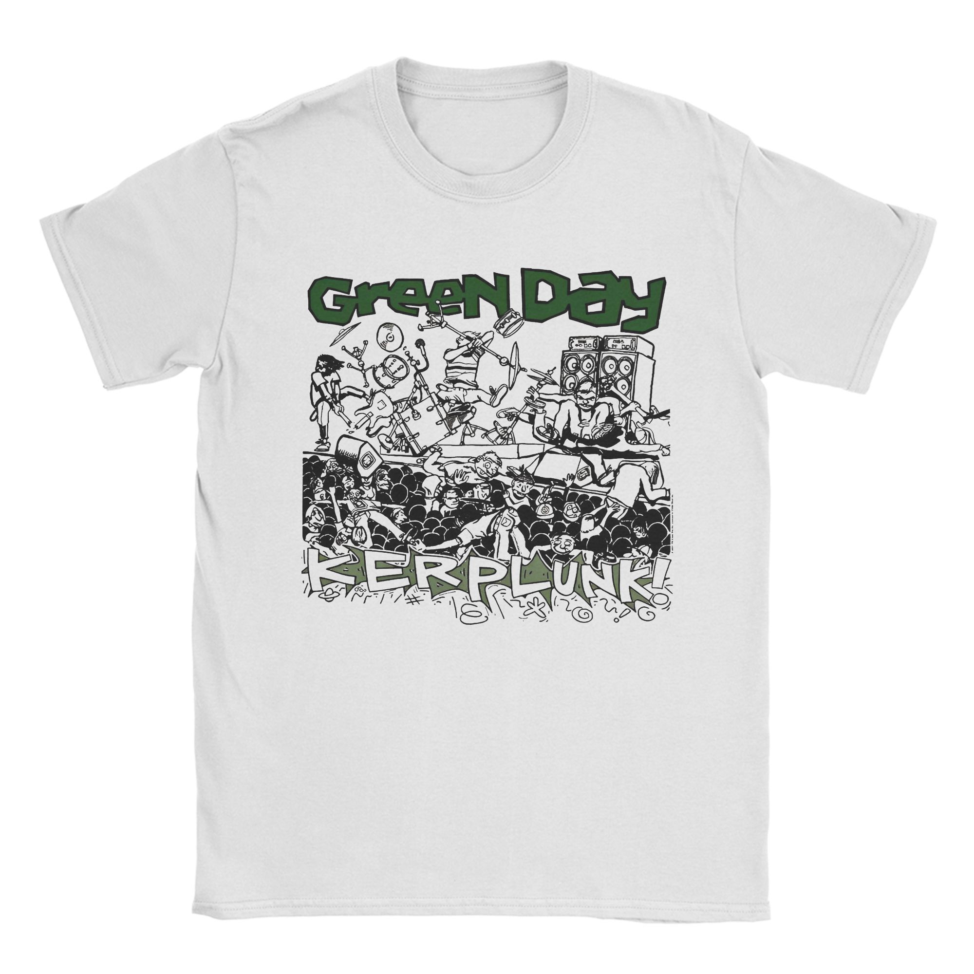 

Green Days Hand Out T-Shirts for Men Women Green Day Rock Funny Cotton Tees Round Neck Short Sleeve T Shirts Plus Size Clothes 4XL