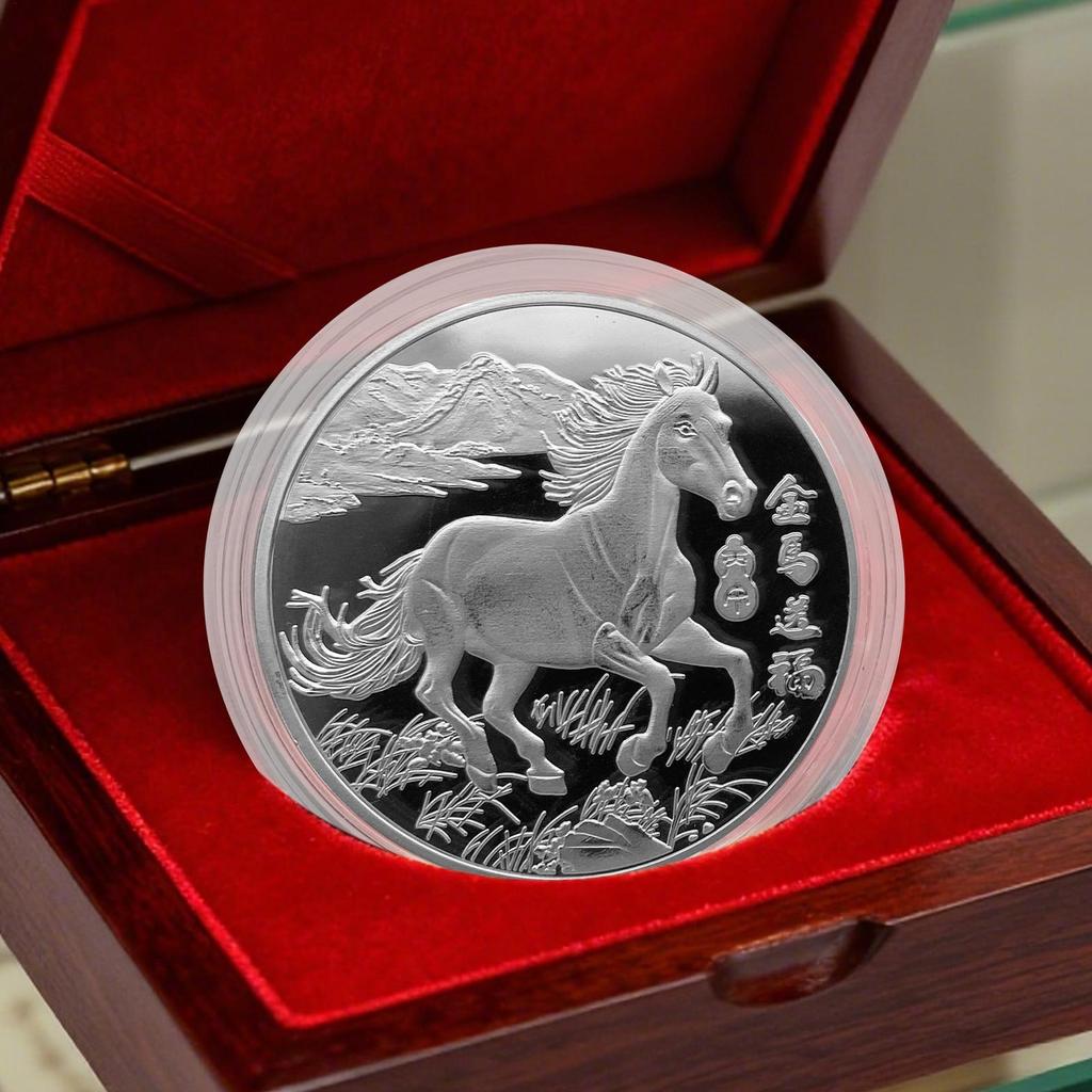 2026 Horse Good Fortune Souvenir Coin With Bag Year Of The Horse Commemorative Metal Crafts Event Souvenir Gift