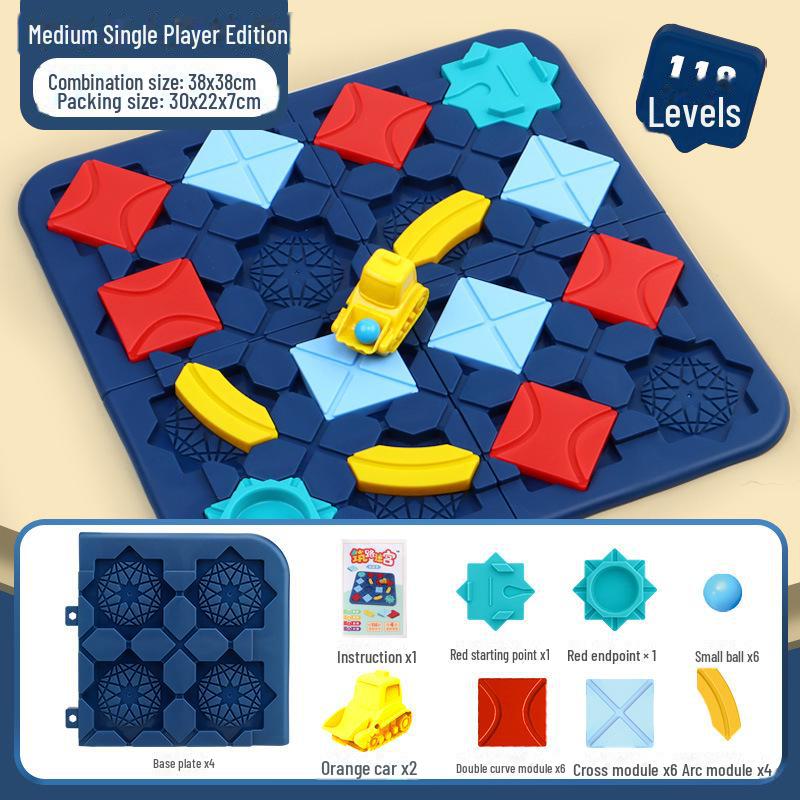 

Трансграничная настольная игра: Дорожно-строительный лабиринт с логическим мышлением для детской творческой игры