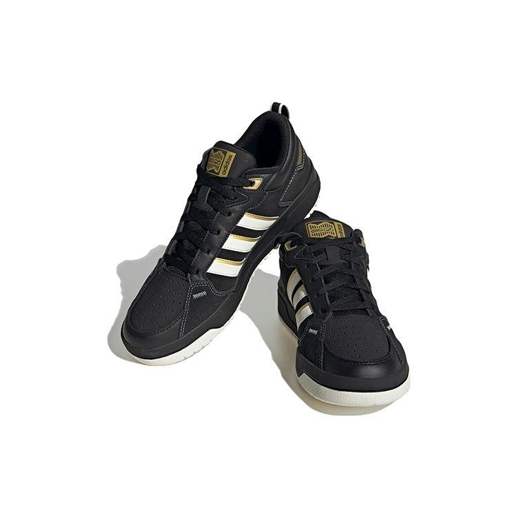 Adidas Neo 100Db Comfortable Trendy Slip Resistant Durable Lightweight Low Top Skate Shoes Unisex Skate Shoes Black White Gold IG2789