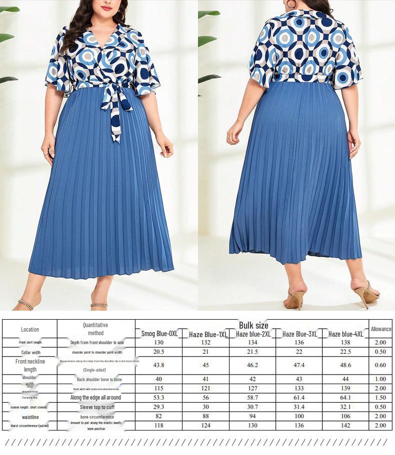 Bestseller: Orientalisches Patchwork-Blumenkleid in Übergröße, Elegantes Temperament, Frühjahrs-/Herbstmode