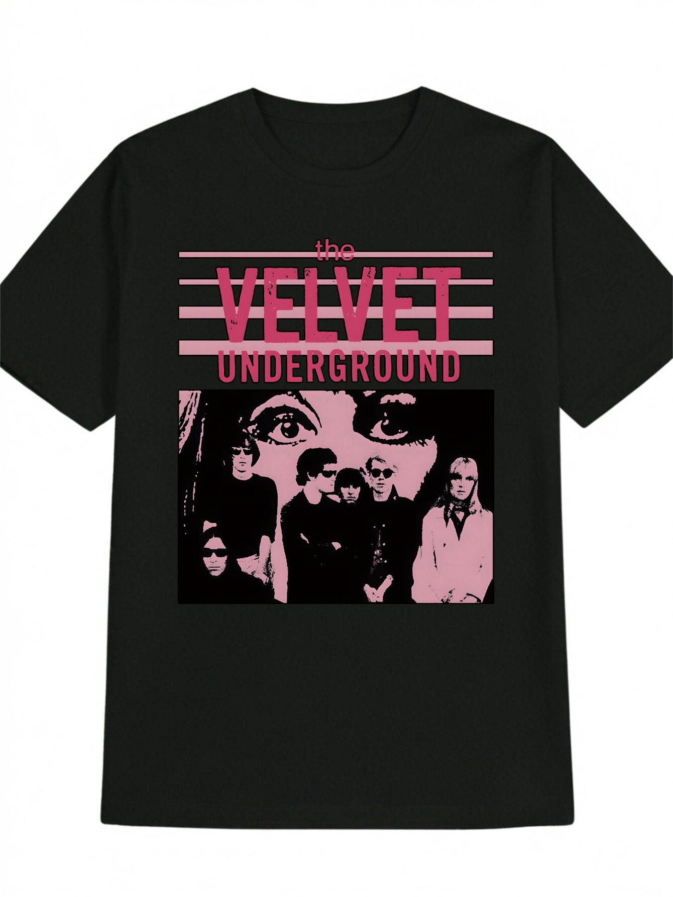 Casual Graphic T-shirt - Black with Pink Lettering & Band Print M