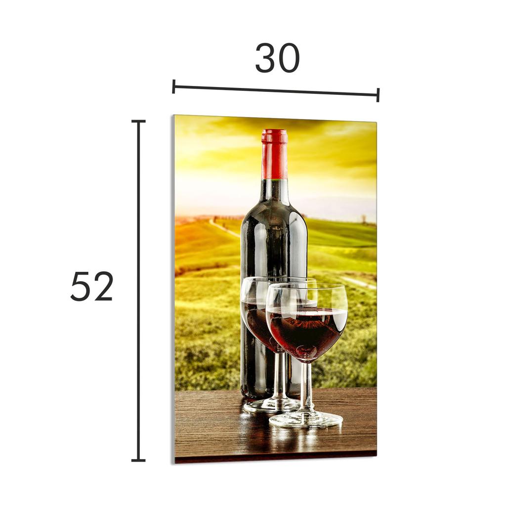 GLAS-SCHNEIDEBRETT 30x52 Wein