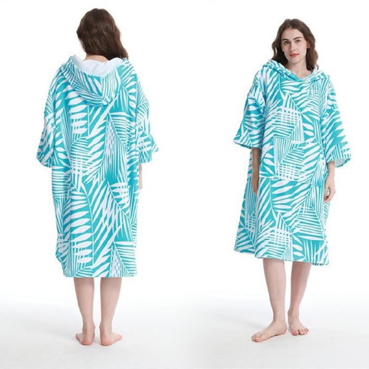 Quick Drying Hooded Towel Changing Robe Changing Towel Poncho Hoodied Robe for Swimming Wetsuit Beach Swimsuit Changing