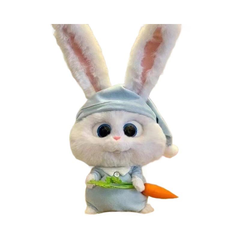 Rabbit Boss Plush Toy Doll Cute Wearing Pajamas Rabbit Bag Radish Doll Pet Big Secret Rabbit Gift