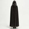 Manteau à Capuche en Velours pour Femme Longue Cape avec Passementerie Décorative pour Costume d'Halloween Cosplay et Événements Thématiques
