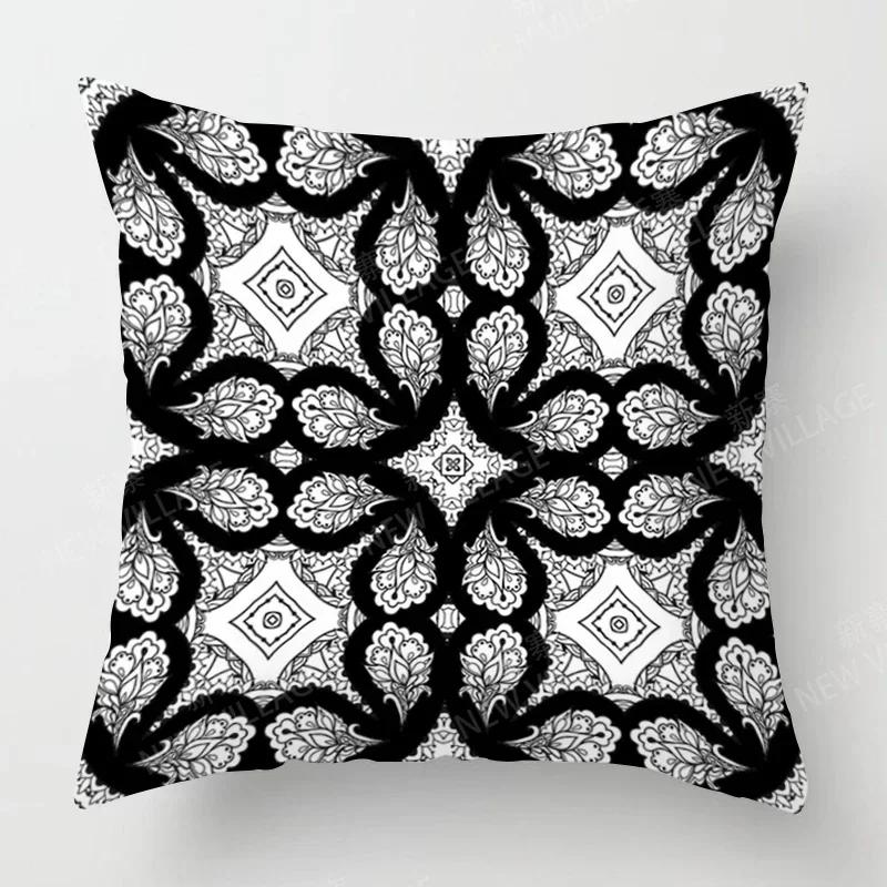 Fall Home Decor Autumn Living Room Throw Pillow Cover Sofa Boho Cushion Cover Mandala