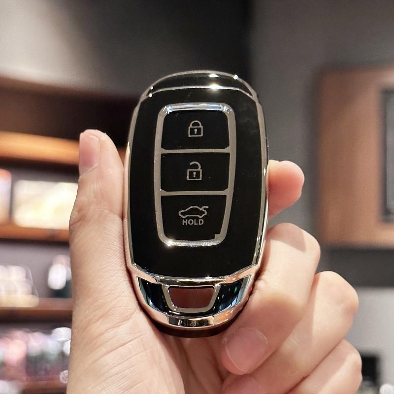 Capa TPU para chave de carro, capa completa, capa para Hyundai Santa I30 IX35 Encino KONA Solaris Azera Grandeur Elantra Accent Fe