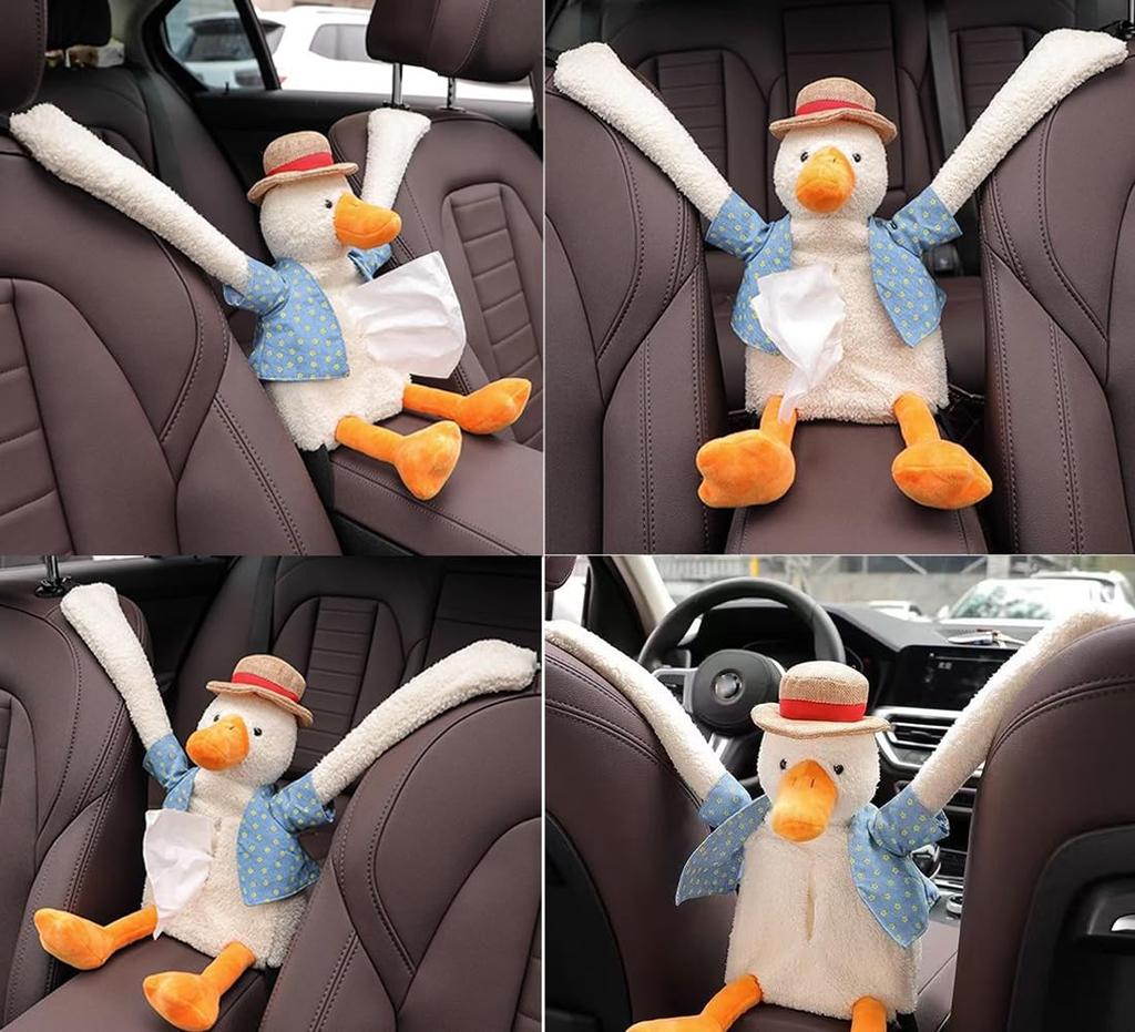 Cute tissue box plush Fluffy and adorable hanging tissue for or as a wall A perfect duck-shaped toy. case/holder cars, homes, decoration. gift!