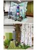Green Gauze Curtain Gazebo: New Chinese Style Mesh for Outdoor Decor, Kindergarten Design, or Home Environment Arrangement.