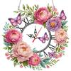 2D Flat DIY Wreath Irregular Shaped Drilling Diamond Painting Clock Pendant 5D Hanging Clock Art Craft for Home Decoration