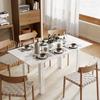 Extendable Dining Table 120 160 X 70 Cm Adjustable Kitchen Table For 4 6 Persons Mdf High Gloss White