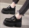 Fashion 10cm PU Leather Boots Autumn Female Platform Wedge Flats Breathable Women Boots Casual Spring Pumps Mary Jane Shoes