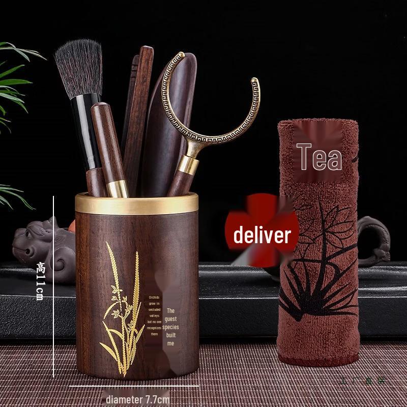 Ebony Wood 'Six Gentlemen' Tea Ceremony Tool Set