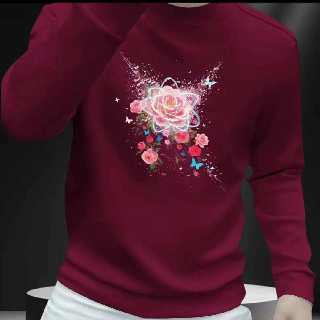 Custom Trendy Heavyweight Round Neck Men s Autumn Hoodie – Cool, Loose, Casual Streetwear. M