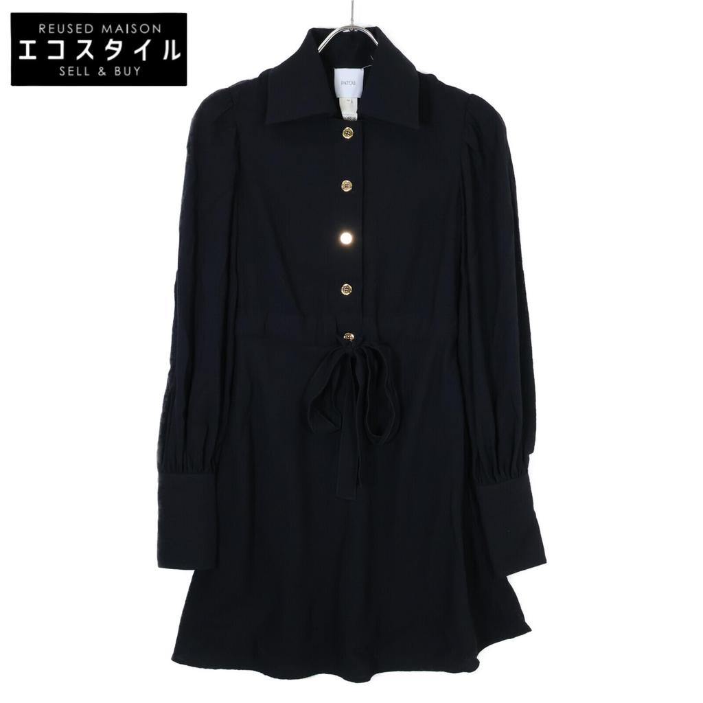 PATOU DR14201679998 Black Gold Buttons dress 34 blackUsed