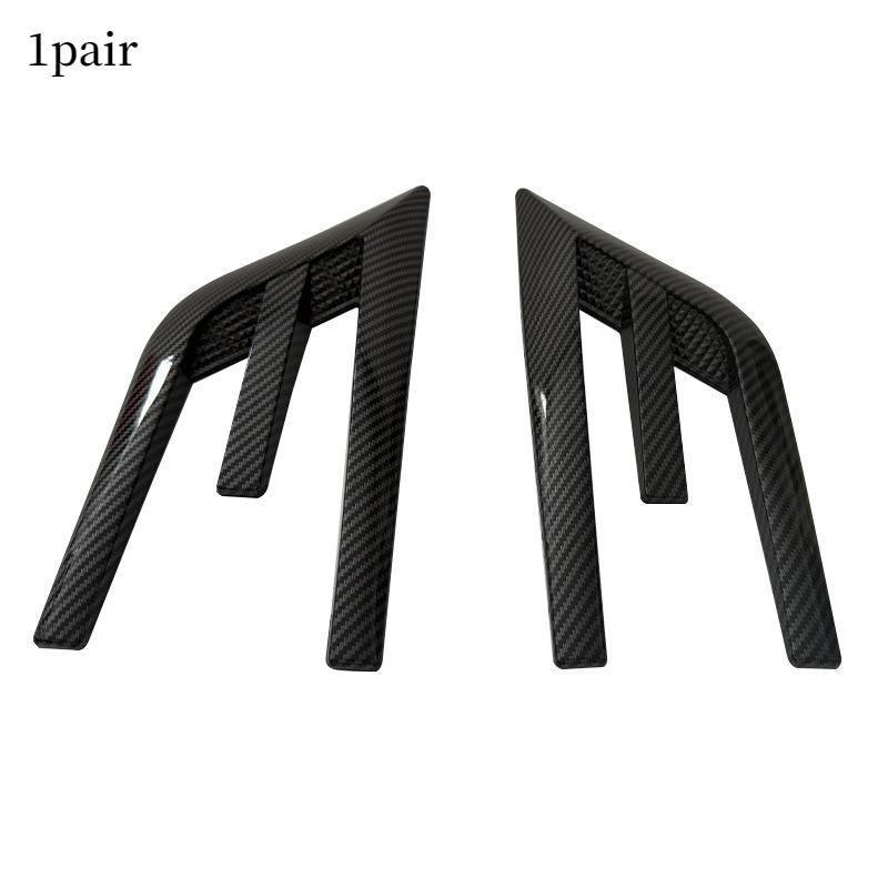 

1pair for Car simulation shark gill fender modification, shark fin carbon fiber decorative sticker, air vent sticker чёрный