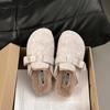 Fashion For Women Winter Fashion Cork Insole Warm Plush Slippers Shoes With Arch Support Cozy Home Furry Suede Mules